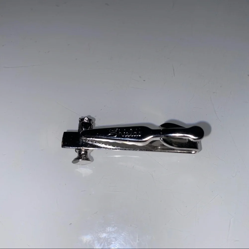 Shields silver cuff links &‎ matching tie clip